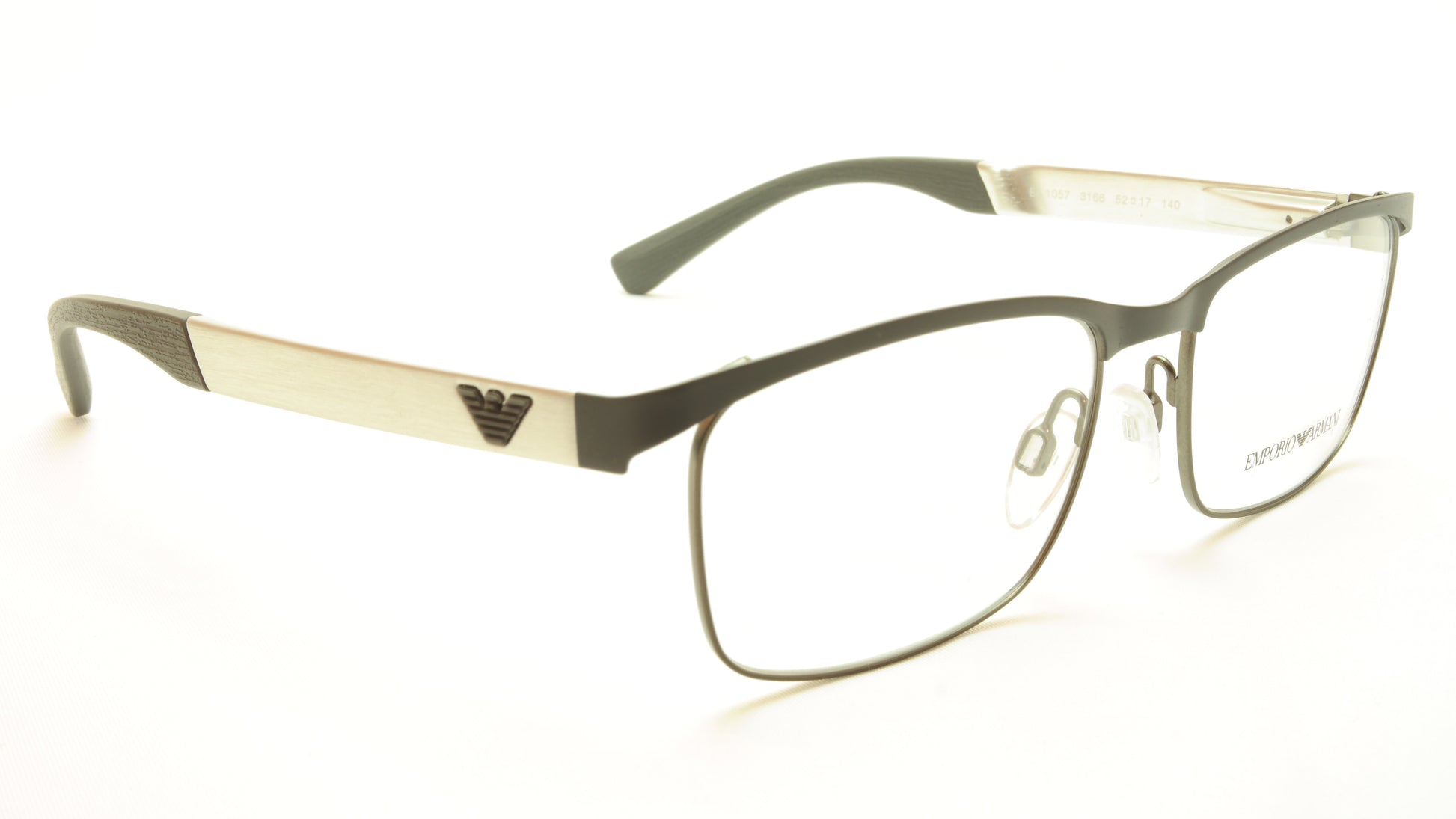 Emporio Armani EA1057 3166 Eyeglasses Frame Metal Grey Silver - Frame Bay