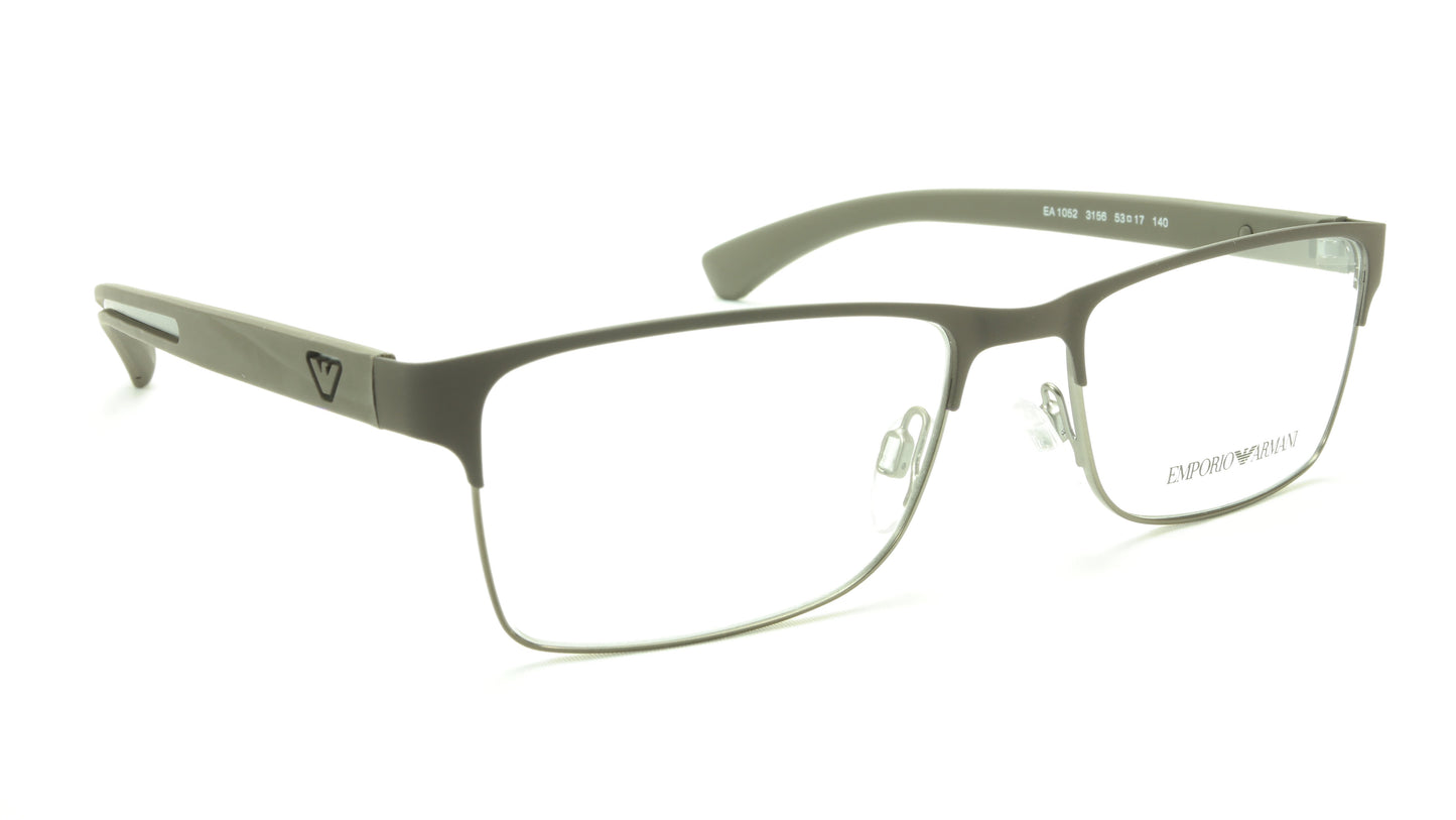 Emporio Armani EA1052 3156 Eyeglasses Frame Acetate Metal Grey - Frame Bay