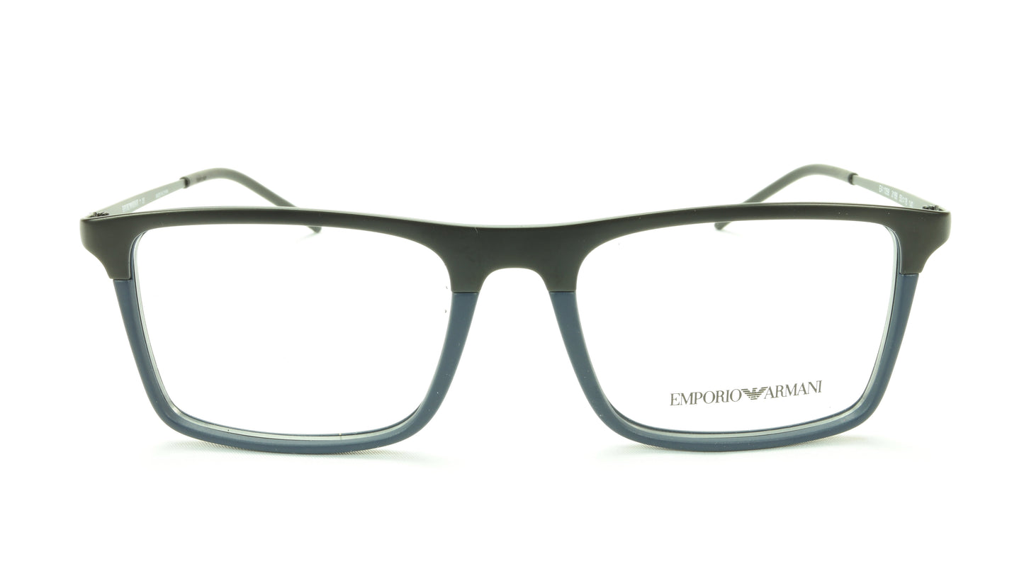 Emporio Armani EA1058 3168 Eyeglasses Frame Acetate Metal Black Blue - Frame Bay