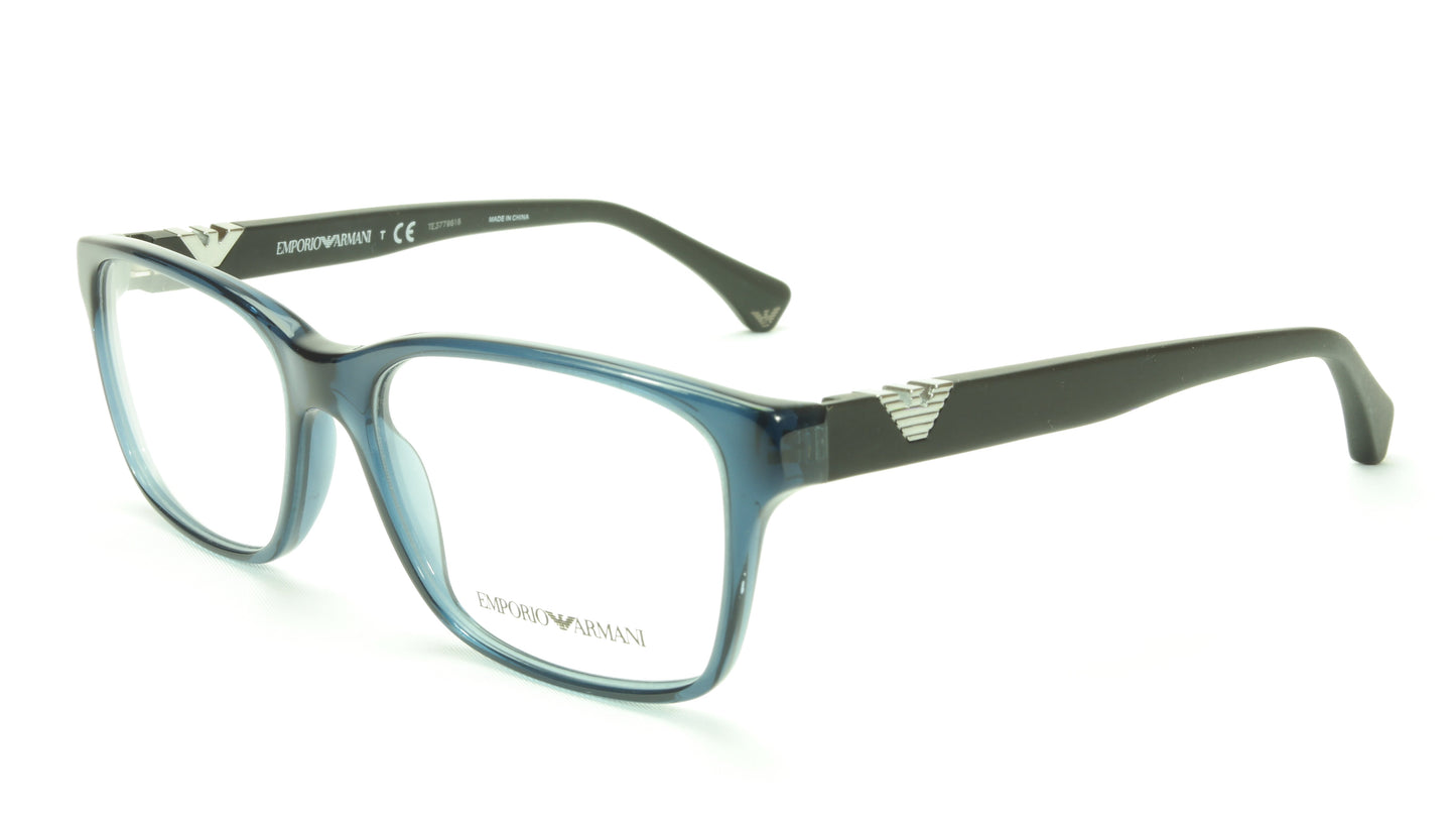 Emporio Armani EA3042 5072 Eyeglasses Frame Acetate Crystal Blue Black - Frame Bay