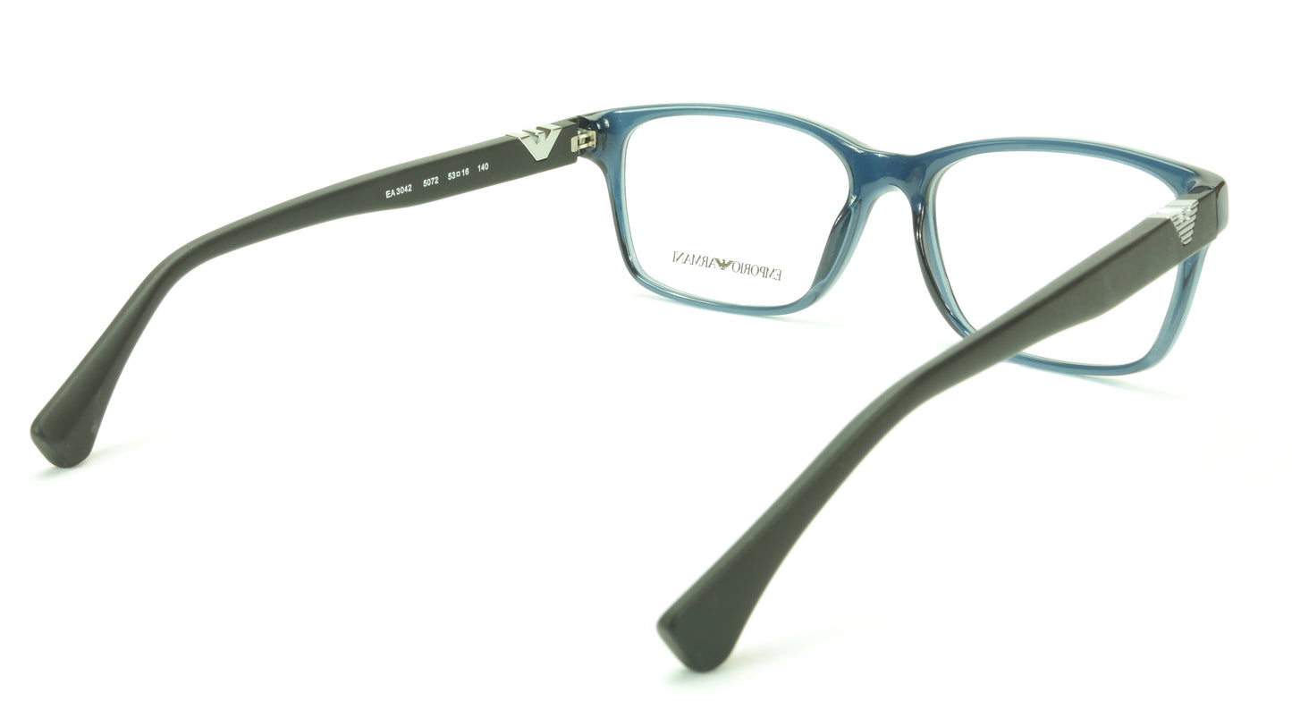 Emporio Armani EA3042 5072 Eyeglasses Frame Acetate Crystal Blue Black - Frame Bay