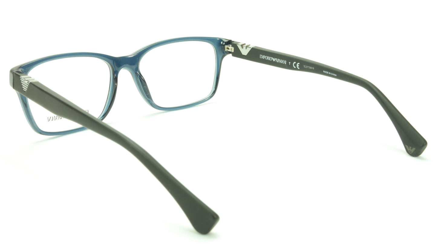 Emporio Armani EA3042 5072 Eyeglasses Frame Acetate Crystal Blue Black - Frame Bay