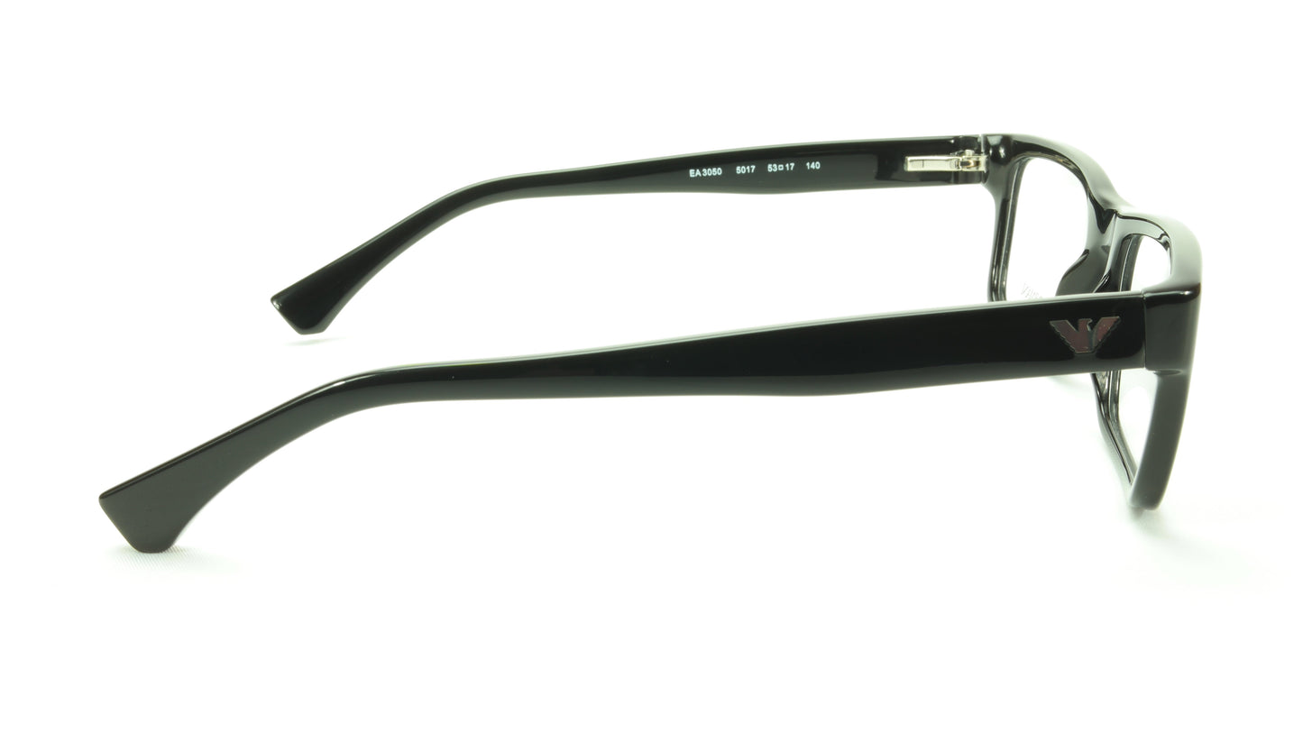 Emporio Armani EA3050 5017 Eyeglasses Frame Acetate Black - Frame Bay