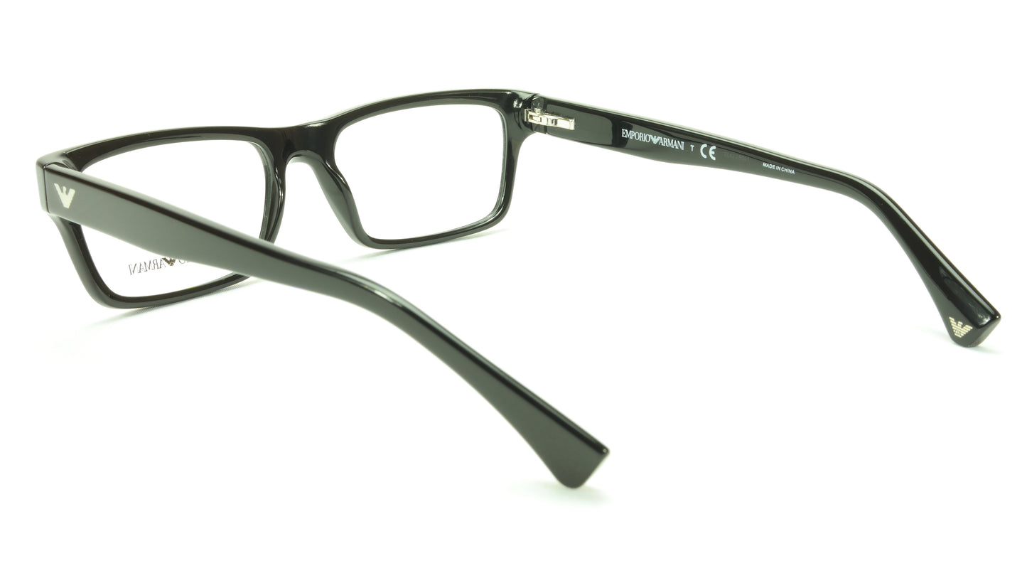 Emporio Armani EA3050 5017 Eyeglasses Frame Acetate Black - Frame Bay