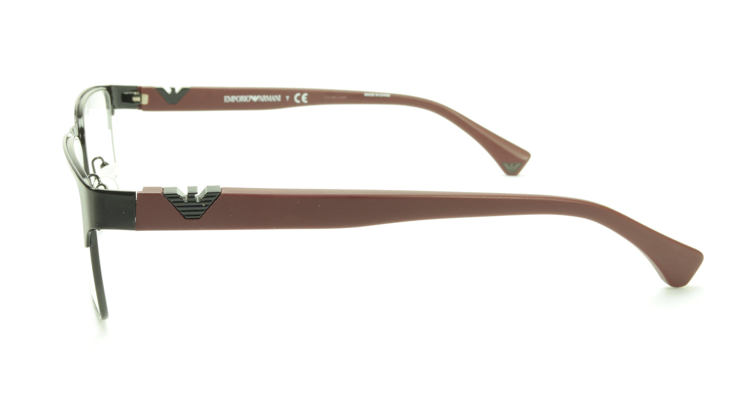 Emporio Armani EA1027 3014 Eyeglasses Frame Acetate Black Dark Red - Frame Bay