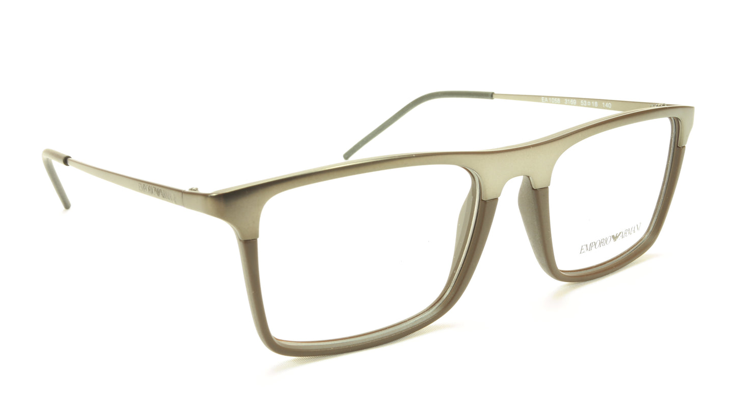 Emporio Armani EA1058 3169 Eyeglasses Frame Acetate Metal Matte Gunmetal - Frame Bay