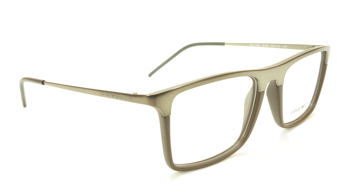 Emporio Armani EA1058 3169 Eyeglasses Frame Acetate Metal Matte Gunmetal - Frame Bay