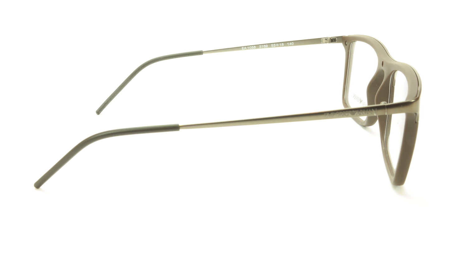 Emporio Armani EA1058 3169 Eyeglasses Frame Acetate Metal Matte Gunmetal - Frame Bay