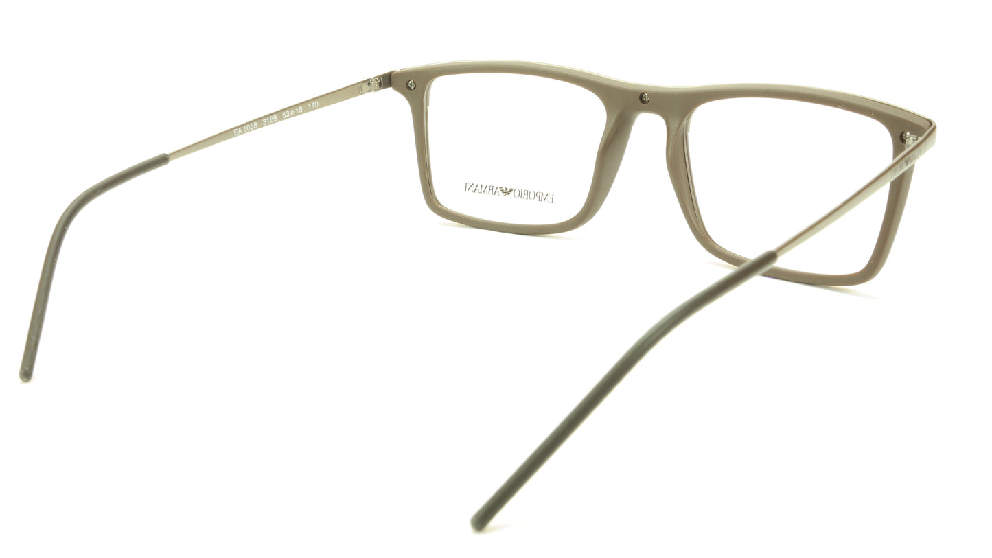 Emporio Armani EA1058 3169 Eyeglasses Frame Acetate Metal Matte Gunmetal - Frame Bay