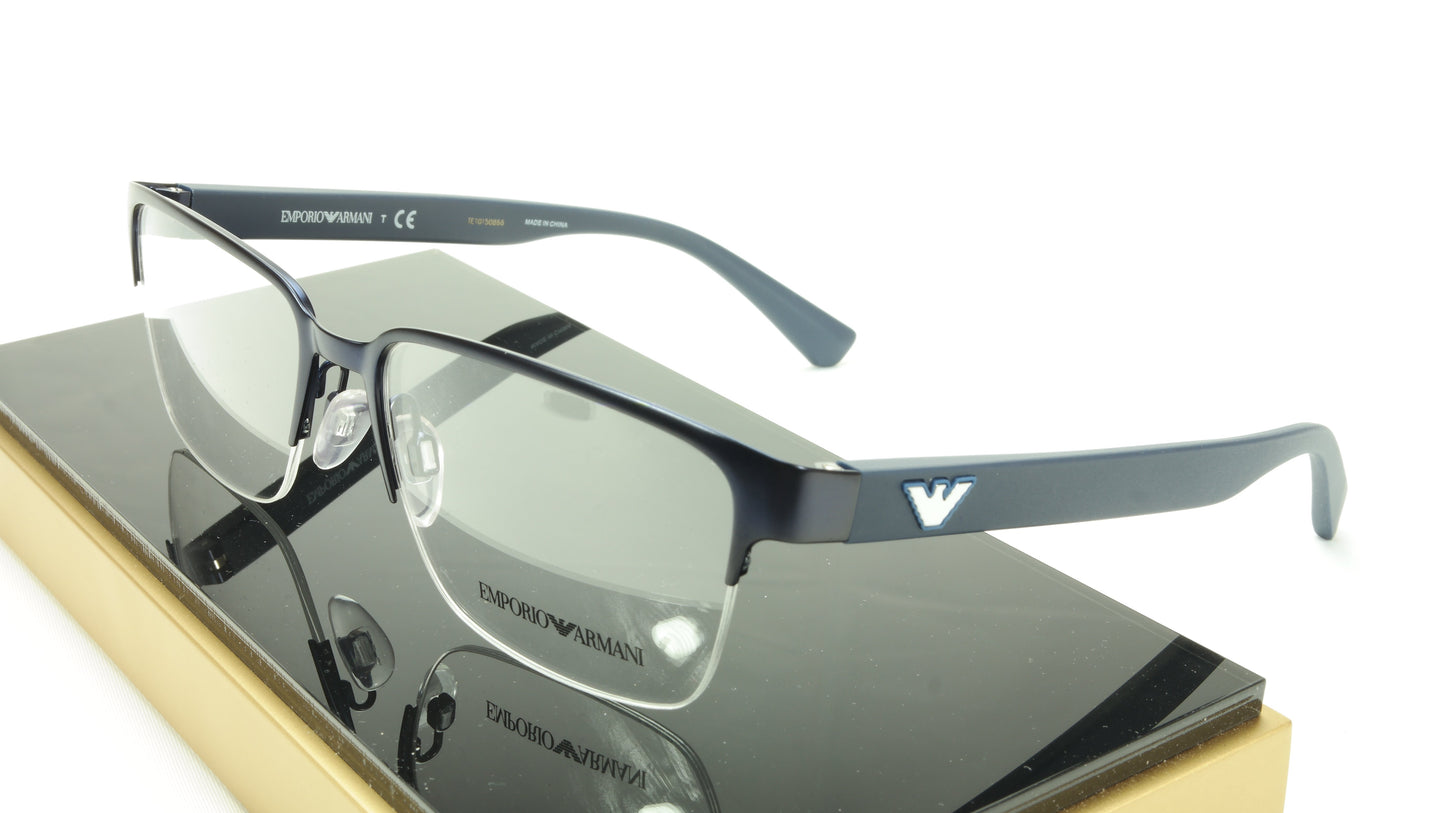 Emporio Armani EA1055 3163 Eyeglasses Frame Acetate Metal Blue - Frame Bay