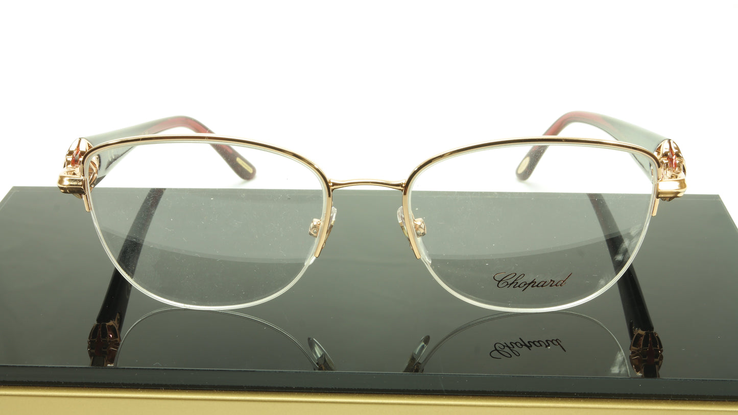 Chopard Eyeglasses Frame VCH A93G 08FC Acetate Gold Plated Italy Made 53-17-140 - Frame Bay