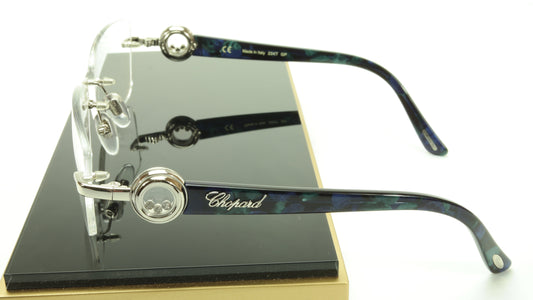 Chopard Eyeglasses Frame VCH A36S 0579 Acetate White Gold Plated Italy 57-15-140 - Frame Bay