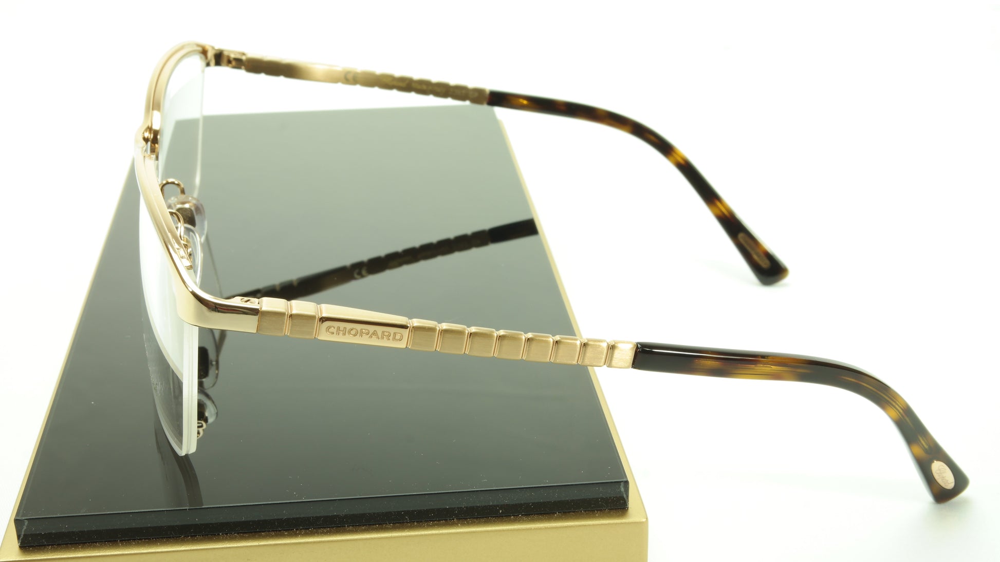 Chopard Eyeglasses Frame VCHA79 0300 Gold Brown Tortoise Italy Made 57-16-140 - Frame Bay