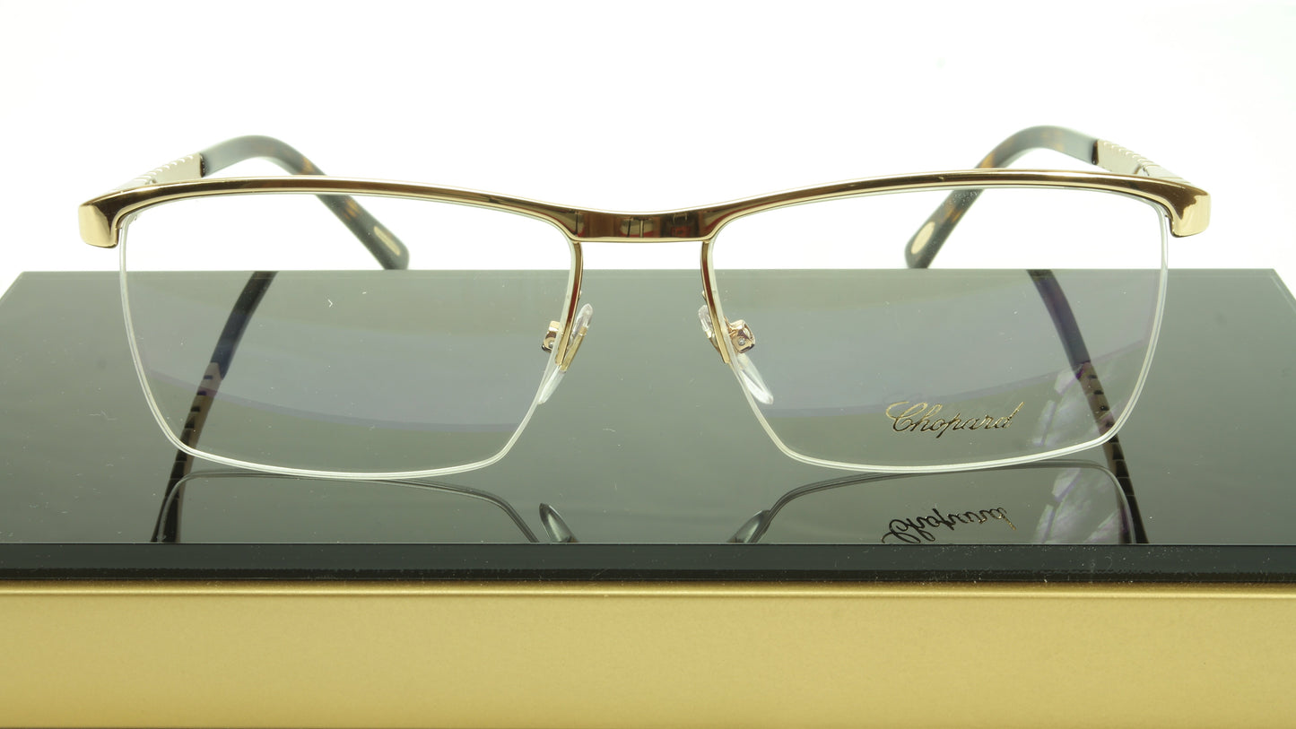 Chopard Eyeglasses Frame VCHA79 0300 Gold Brown Tortoise Italy Made 57-16-140 - Frame Bay