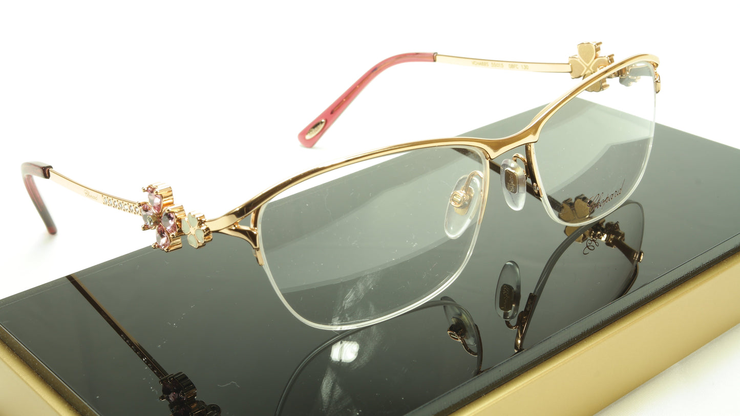 Chopard Eyeglasses Frame VCHA69S 08FC Gold Shiny Copper Italy Made 55-15-130 - Frame Bay