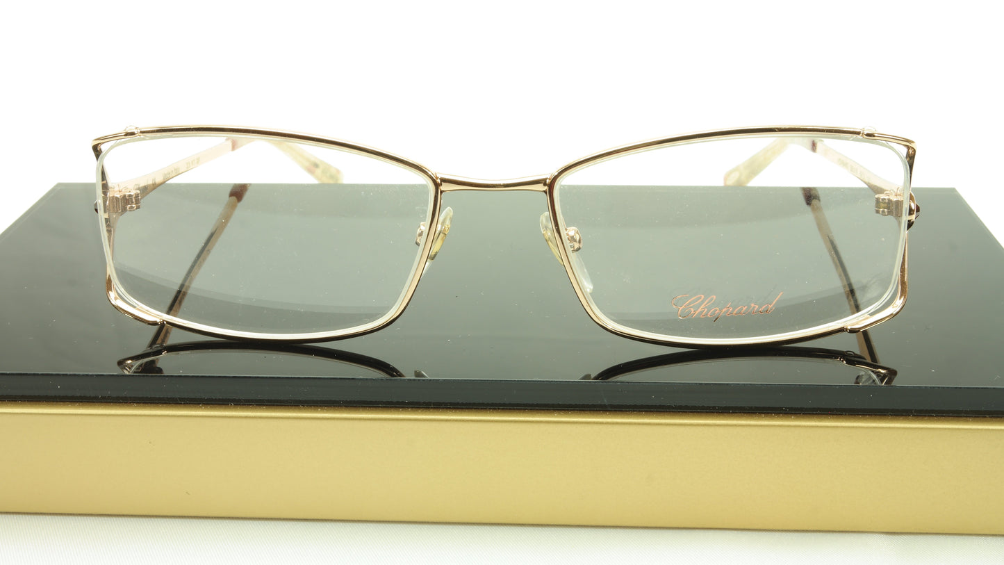 Chopard Eyeglasses Frame VCH 946S 8FCX Gold Plated Metal Italy Made 55-18-135 - Frame Bay