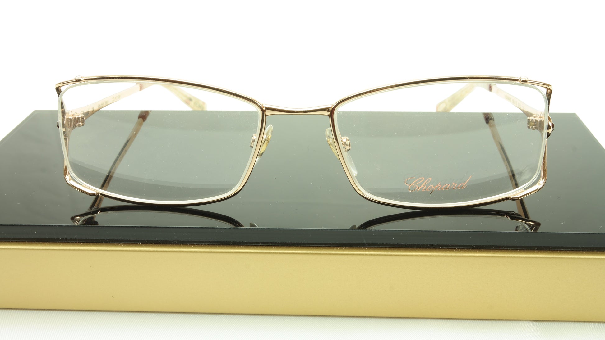Chopard Eyeglasses Frame VCH 946S 8FCX Gold Plated Metal Italy Made 55-18-135 - Frame Bay