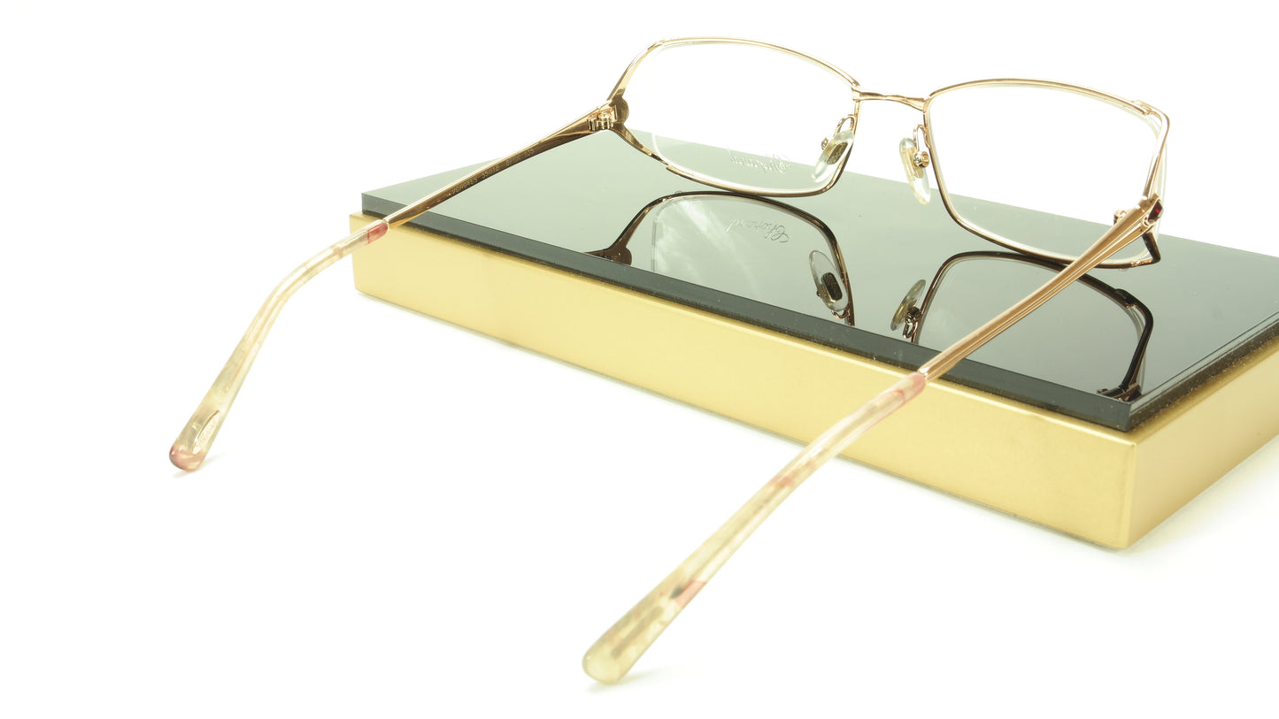 Chopard Eyeglasses Frame VCH 946S 8FCX Gold Plated Metal Italy Made 55-18-135 - Frame Bay