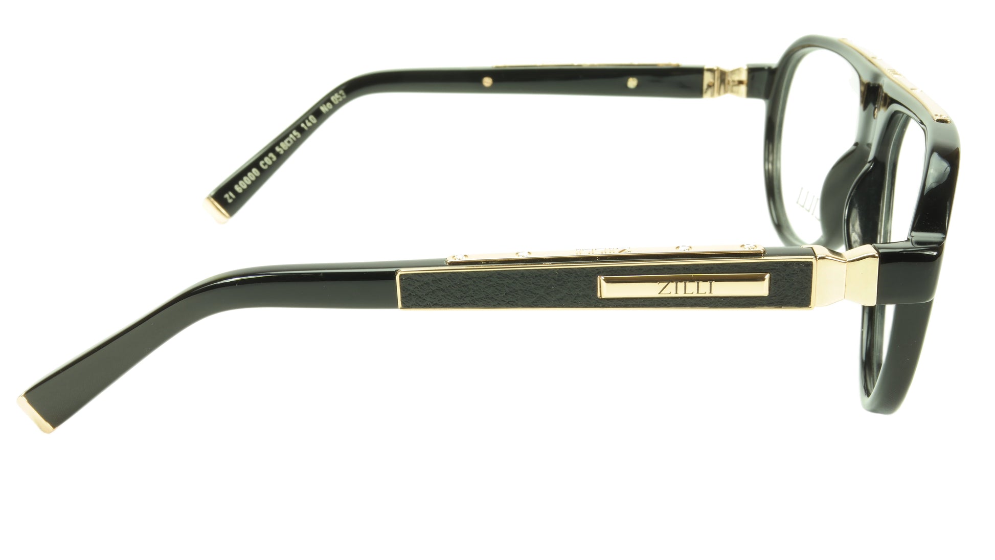 ZILLI Eyeglasses Frame Acetate Leather Titanium France Hand Made ZI 60000 C03 - Frame Bay