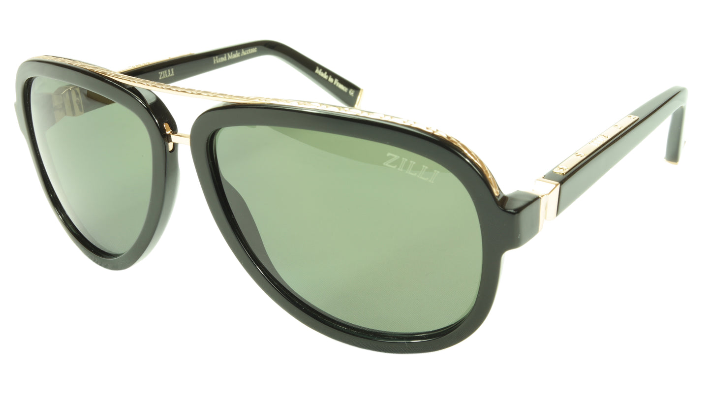 ZILLI Sunglasses Polarized Hand Made Acetate Titanium France ZI 65003 C01 - Frame Bay