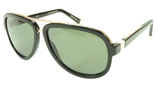 ZILLI Sunglasses Polarized Hand Made Acetate Titanium France ZI 65003 C01 - Frame Bay