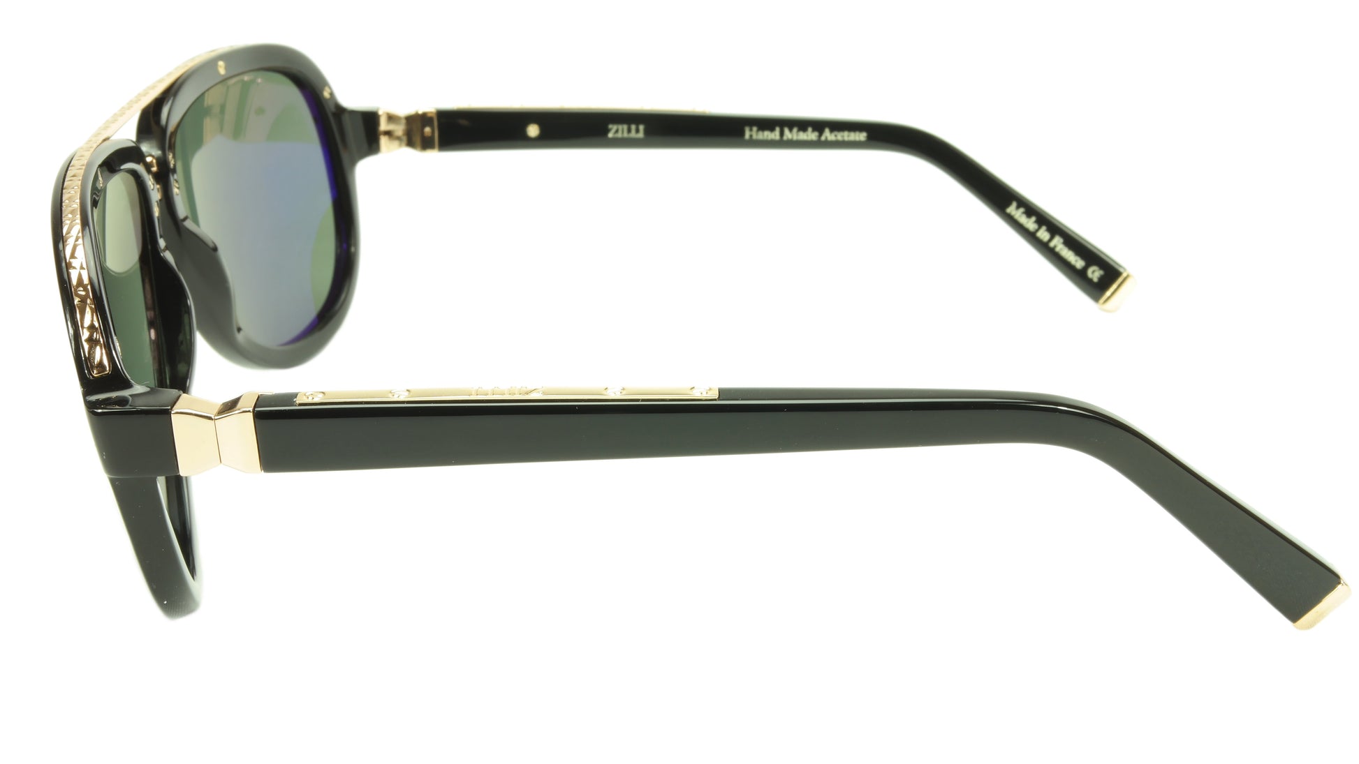 ZILLI Sunglasses Polarized Hand Made Acetate Titanium France ZI 65003 C01 - Frame Bay