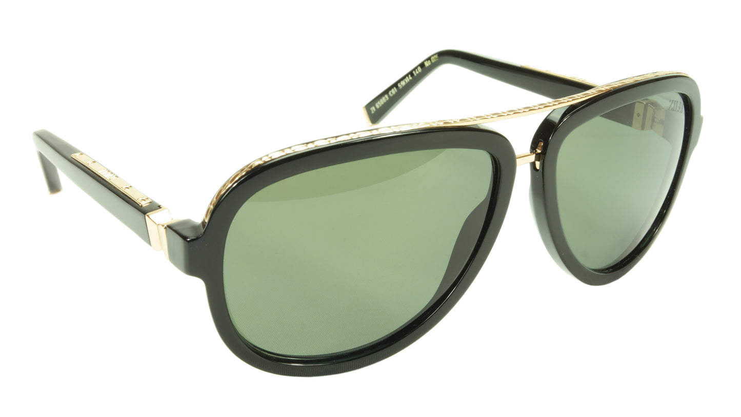ZILLI Sunglasses Polarized Hand Made Acetate Titanium France ZI 65003 C01 - Frame Bay
