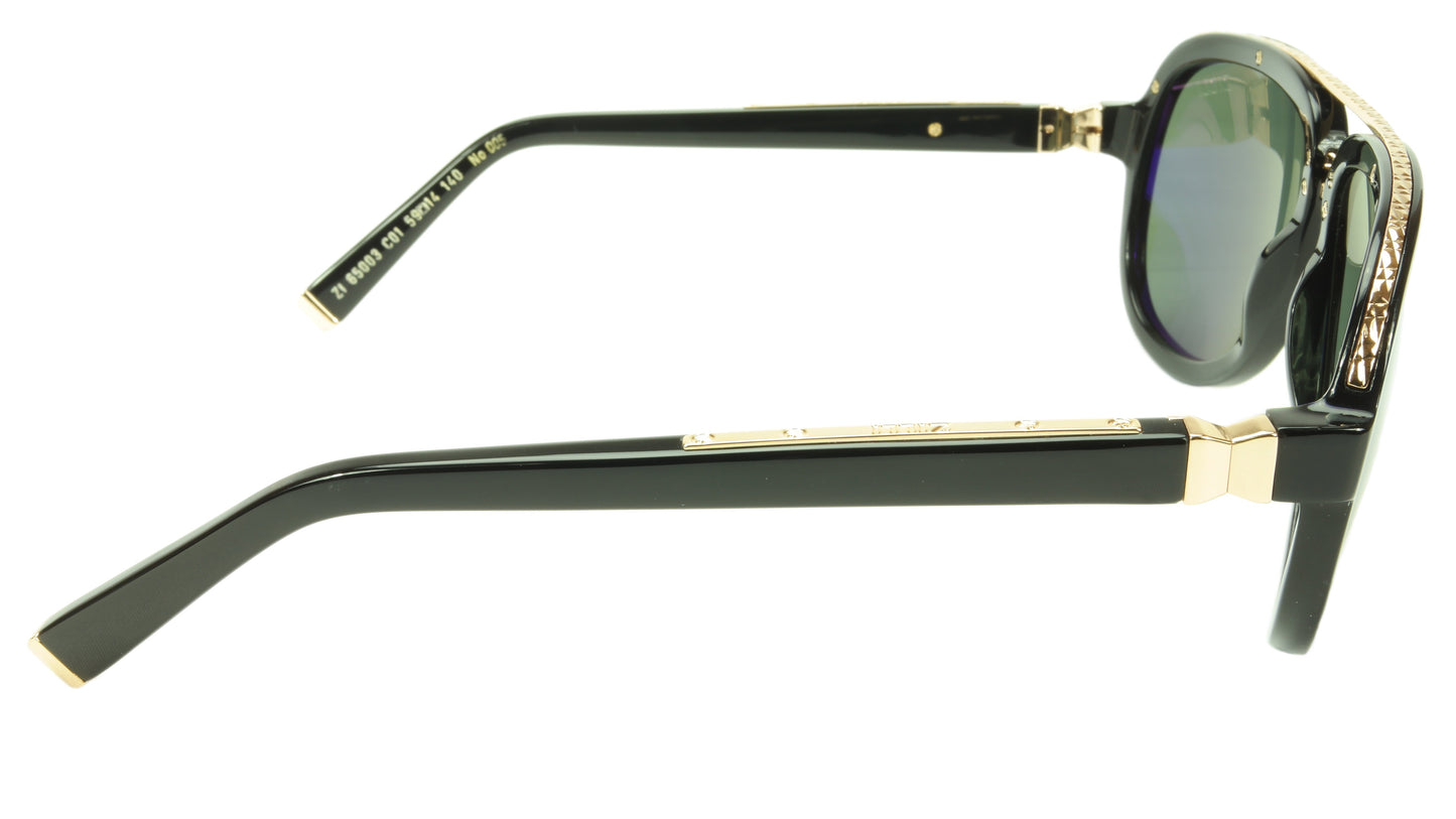 ZILLI Sunglasses Polarized Hand Made Acetate Titanium France ZI 65003 C01 - Frame Bay