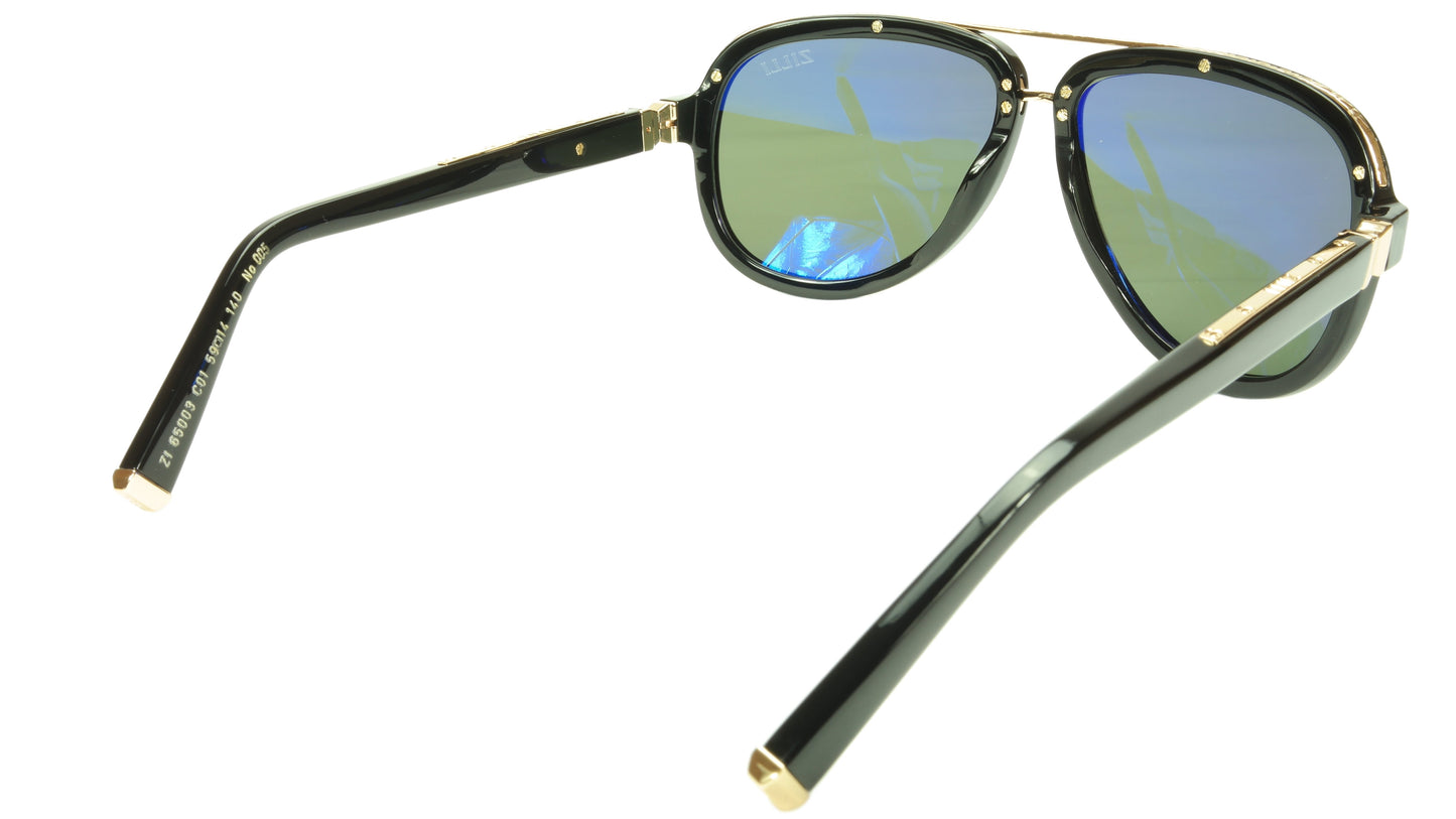 ZILLI Sunglasses Polarized Hand Made Acetate Titanium France ZI 65003 C01 - Frame Bay