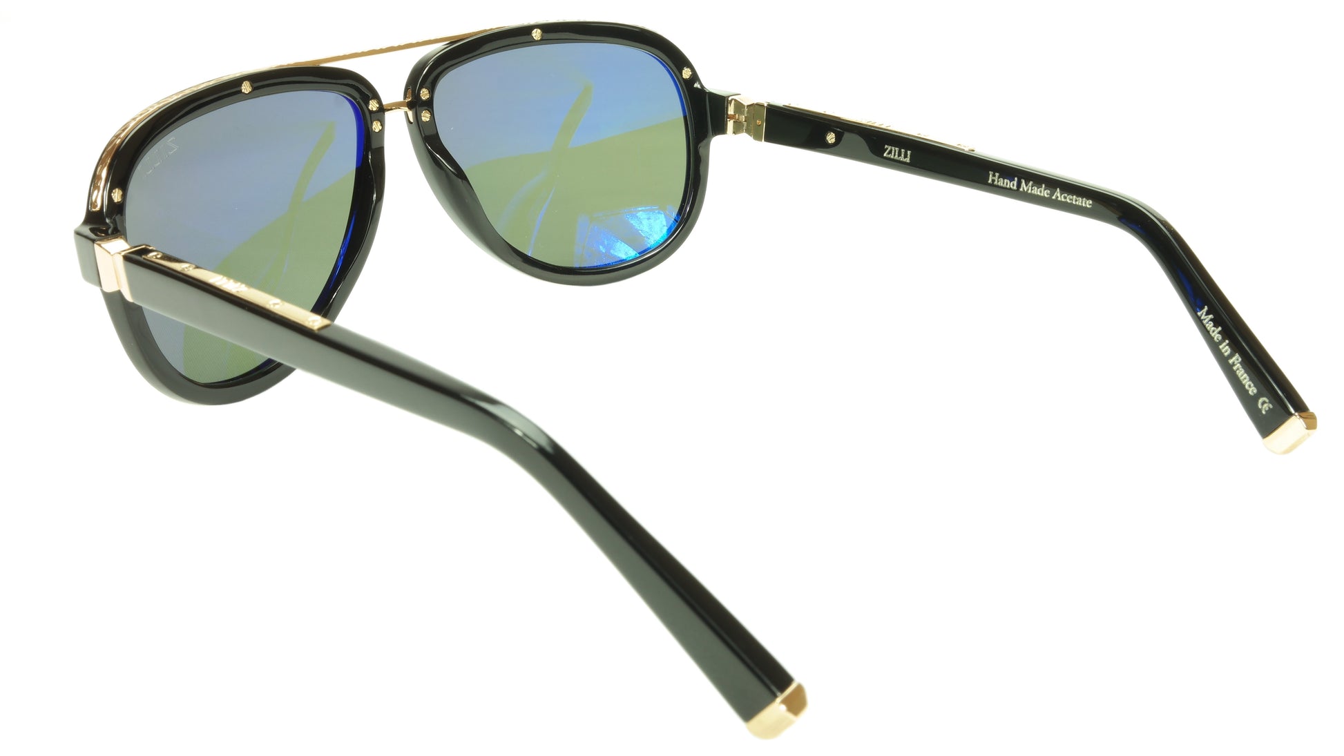 ZILLI Sunglasses Polarized Hand Made Acetate Titanium France ZI 65003 C01 - Frame Bay