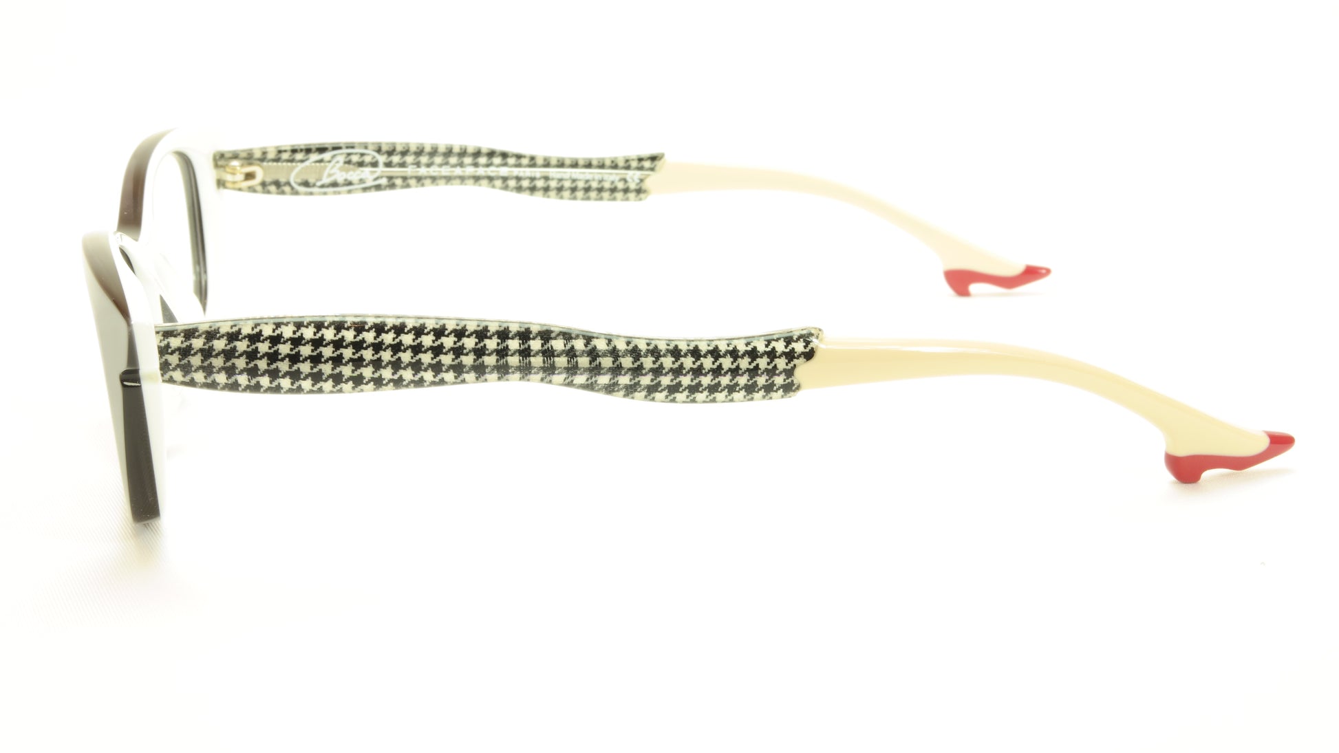 Face A Face Bocca Sixties 4 Col 327 Dark Mauve Houndstooth Eyeglasses - Frame Bay