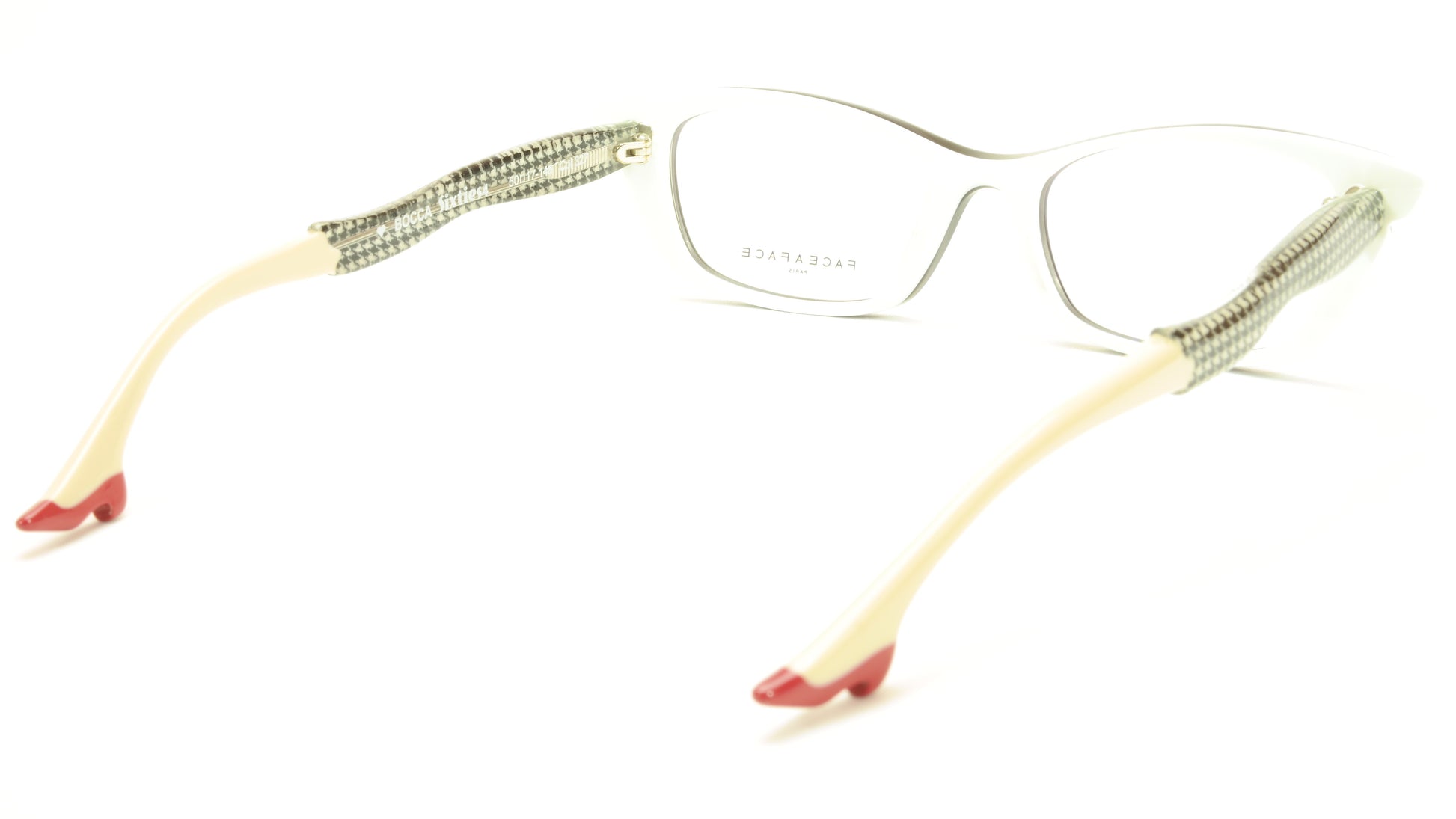 Face A Face Bocca Sixties 4 Col 327 Dark Mauve Houndstooth Eyeglasses - Frame Bay