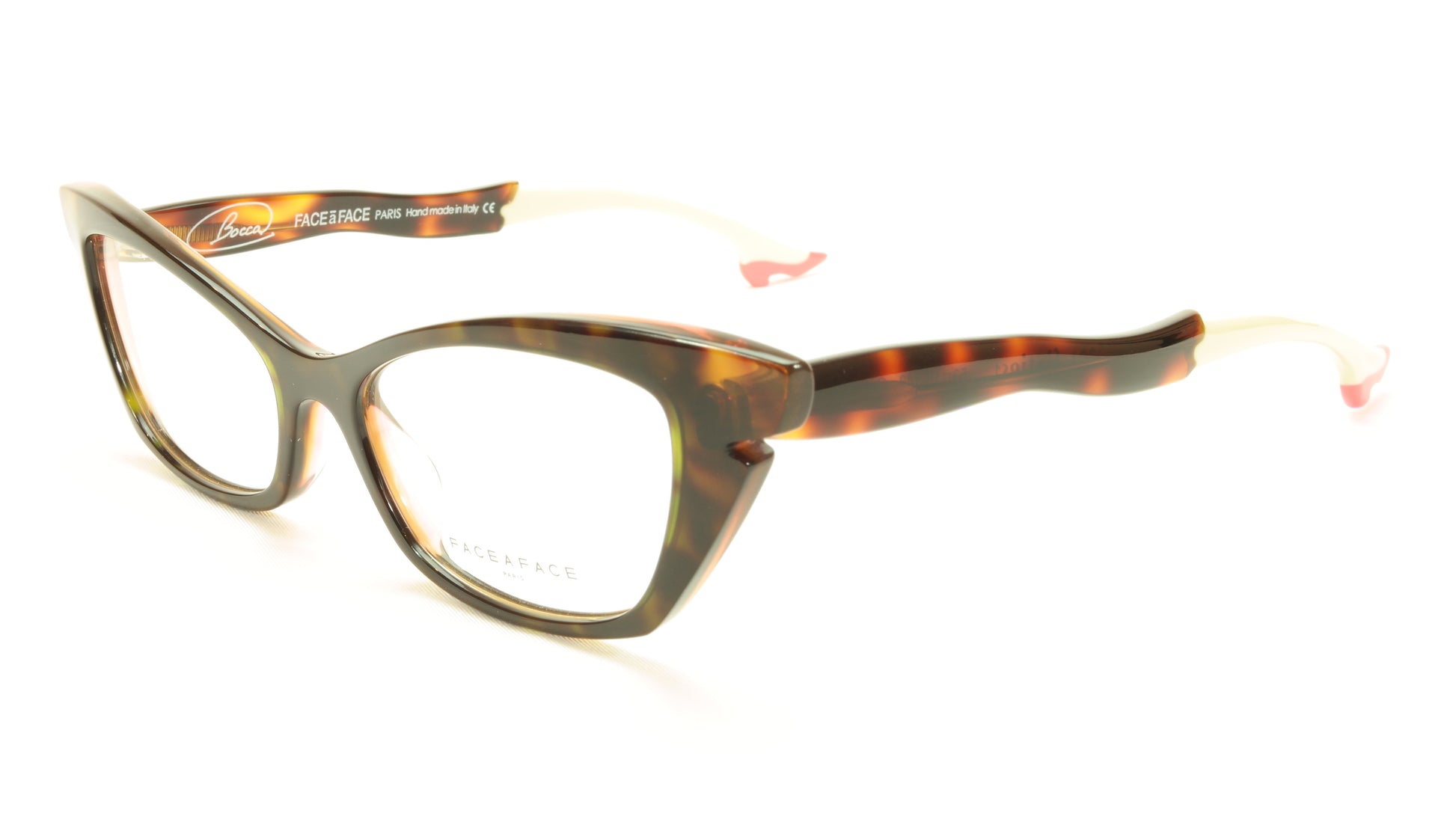 Face A Face Bocca Sixties1 Col 461 Dark Tortoise Pink Eyeglasses Italy - Frame Bay