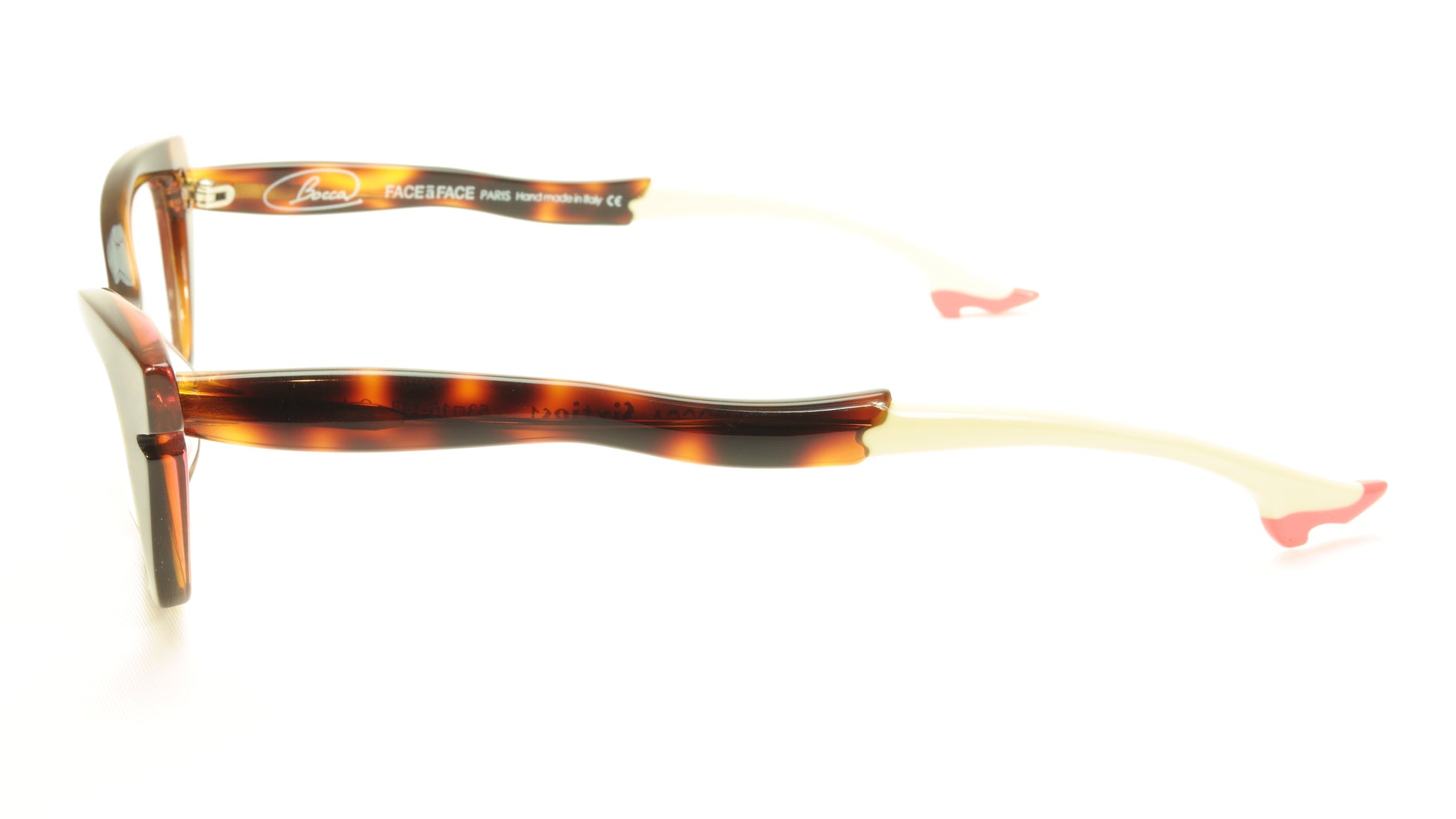 Face A Face Bocca Sixties1 Col 461 Dark Tortoise Pink Eyeglasses Italy - Frame Bay