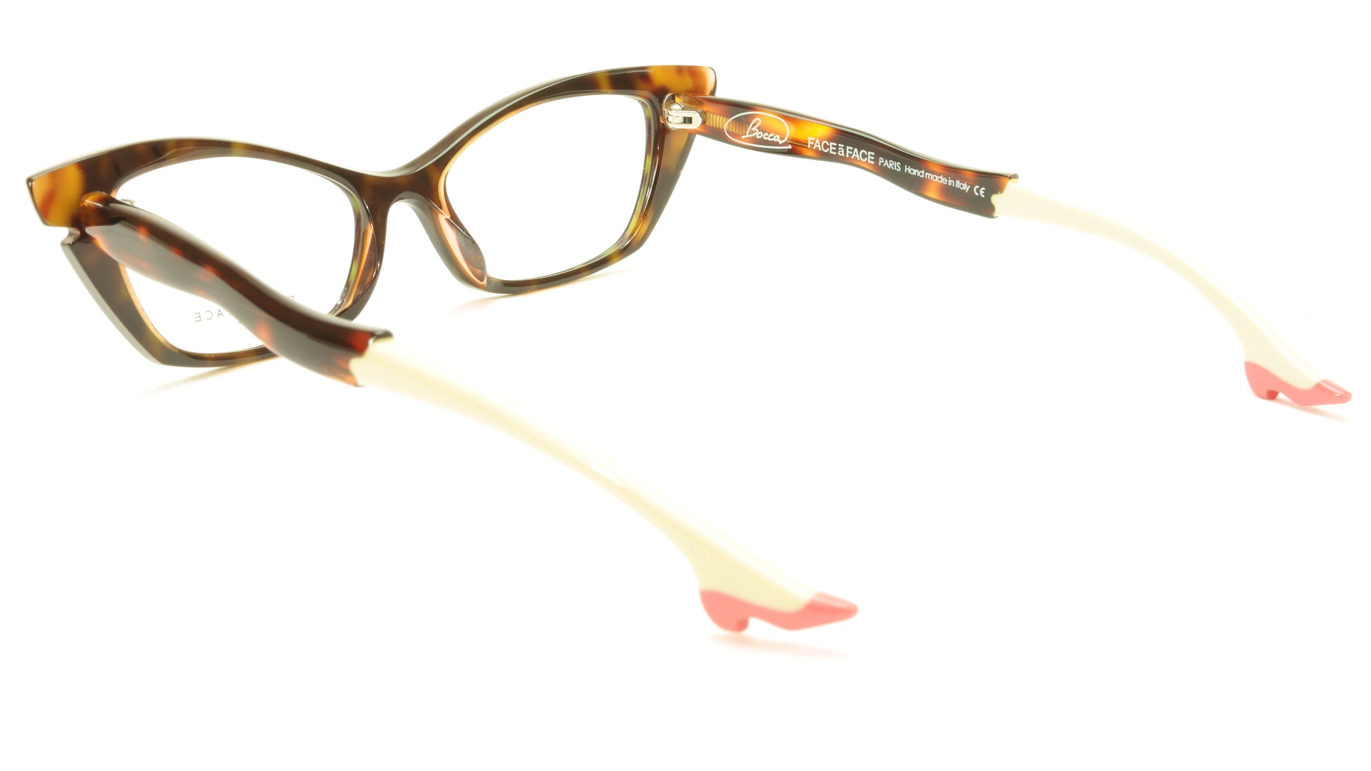 Face A Face Bocca Sixties1 Col 461 Dark Tortoise Pink Eyeglasses Italy - Frame Bay