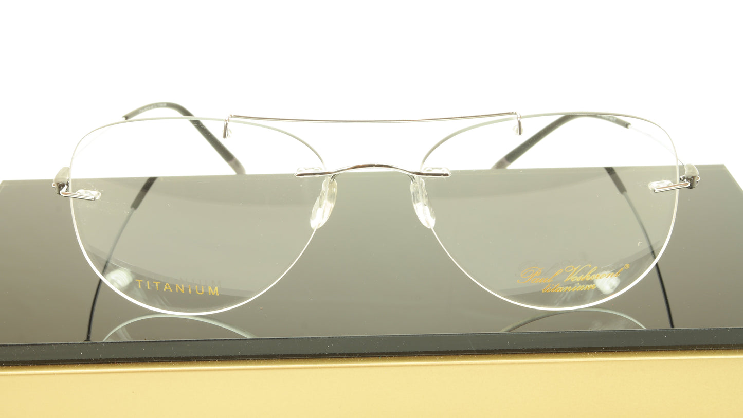 Paul Vosheront VT144 C2 Titanium Silver Eyeglasses Frame Italy Made - Frame Bay