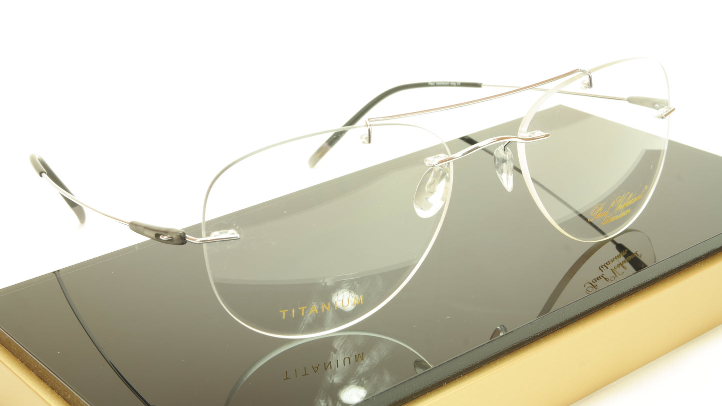 Paul Vosheront VT144 C2 Titanium Silver Eyeglasses Frame Italy Made - Frame Bay