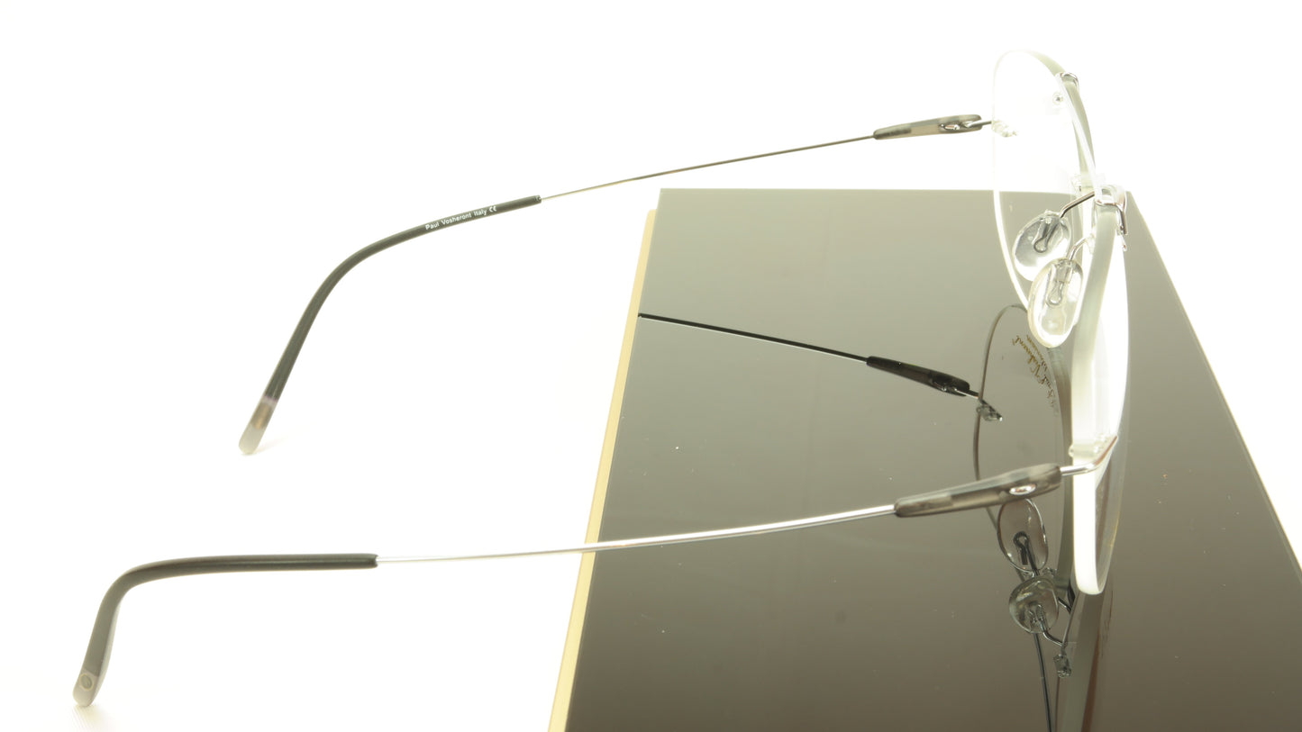 Paul Vosheront VT144 C2 Titanium Silver Eyeglasses Frame Italy Made - Frame Bay