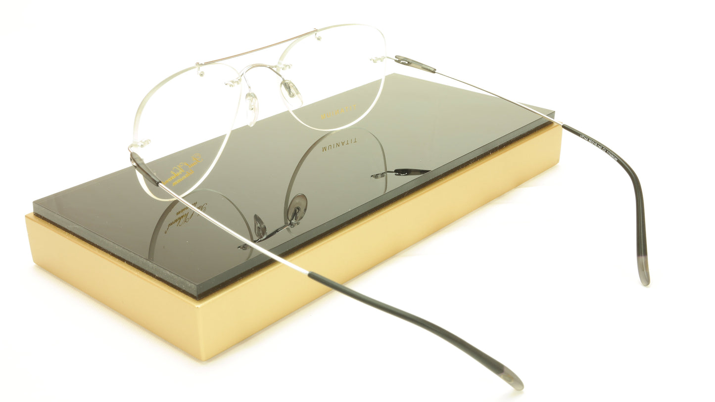 Paul Vosheront VT144 C2 Titanium Silver Eyeglasses Frame Italy Made - Frame Bay