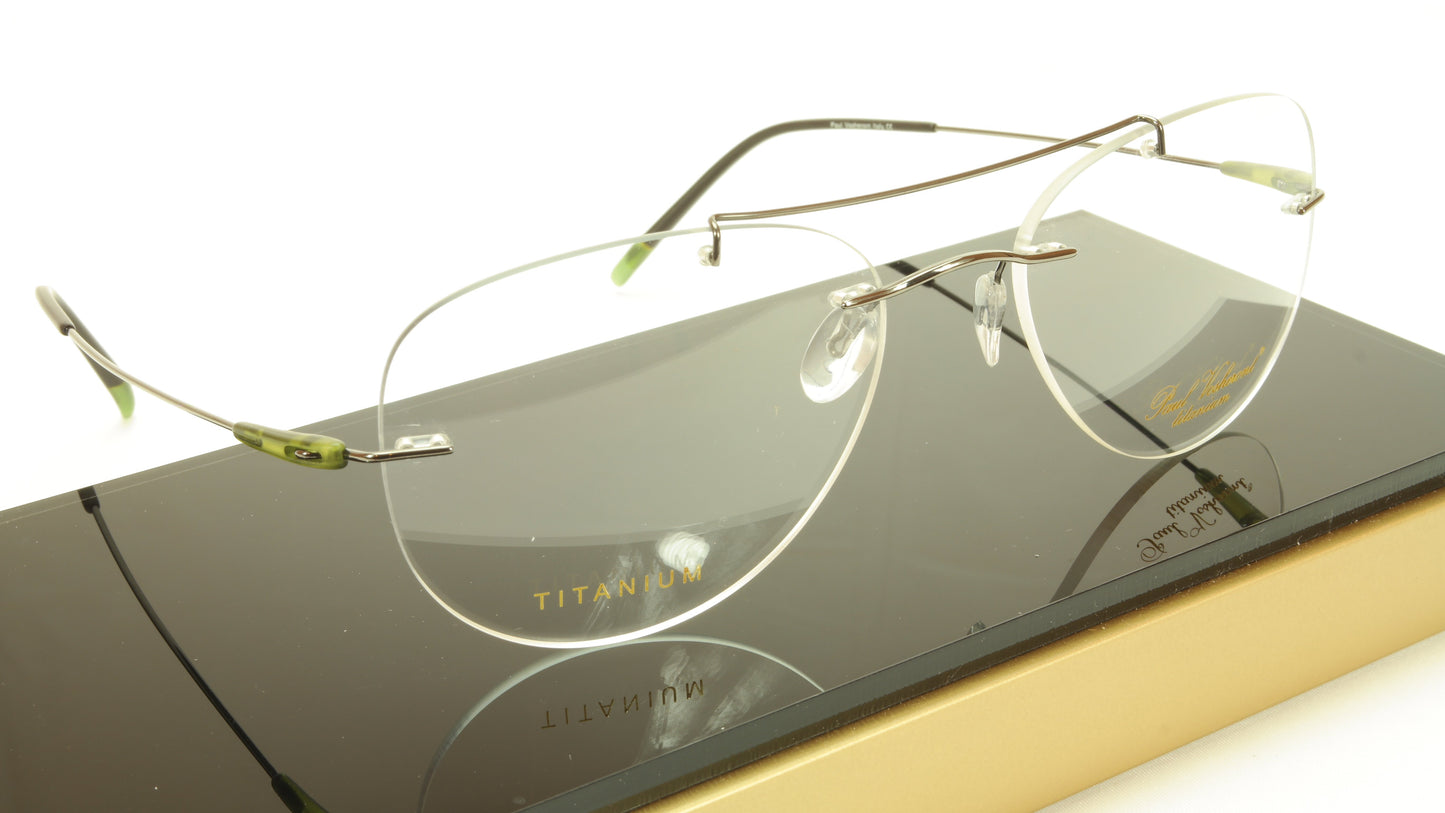 Paul Vosheront VT144 C1 Titanium Gunmetal Eyeglasses Frame Italy Made - Frame Bay