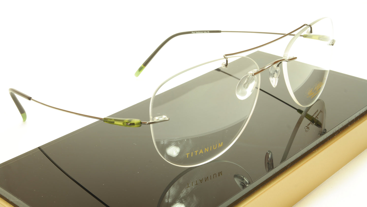 Paul Vosheront VT144 C1 Titanium Gunmetal Eyeglasses Frame Italy Made - Frame Bay