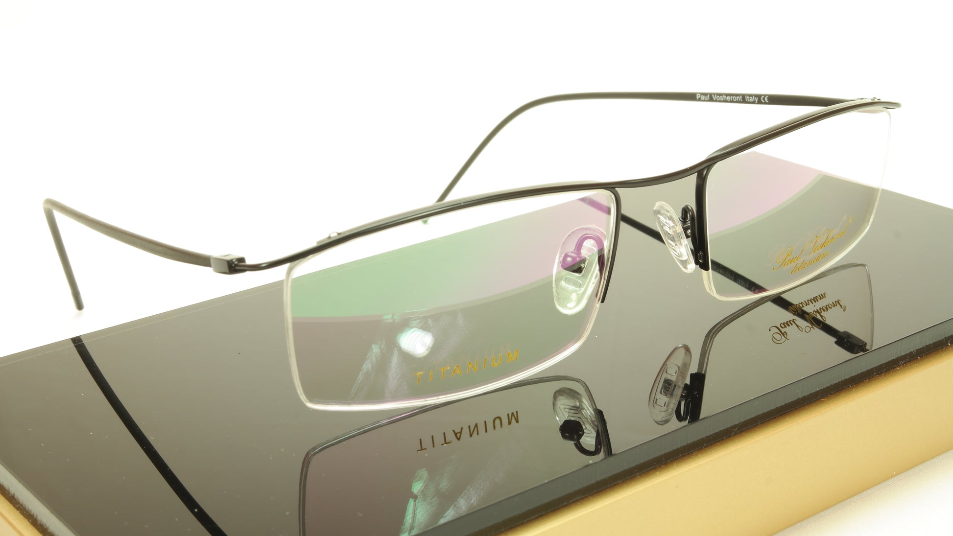 Paul Vosheront VT118 C1 Titanium Black Eyeglasses Frame Italy Made - Frame Bay