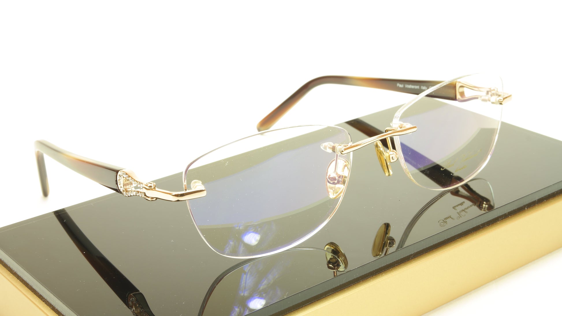 Paul Vosheront PV362 C1 23KT Gold Plated Eyeglasses Frame Italy Made - Frame Bay