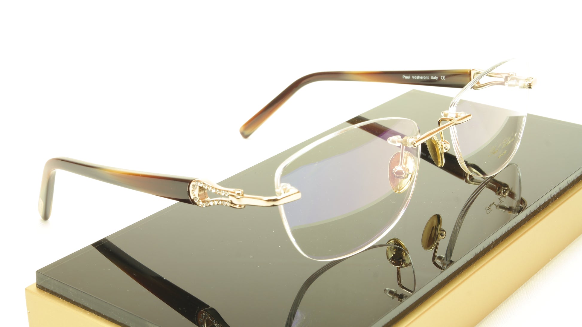 Paul Vosheront PV362 C1 23KT Gold Plated Eyeglasses Frame Italy Made - Frame Bay