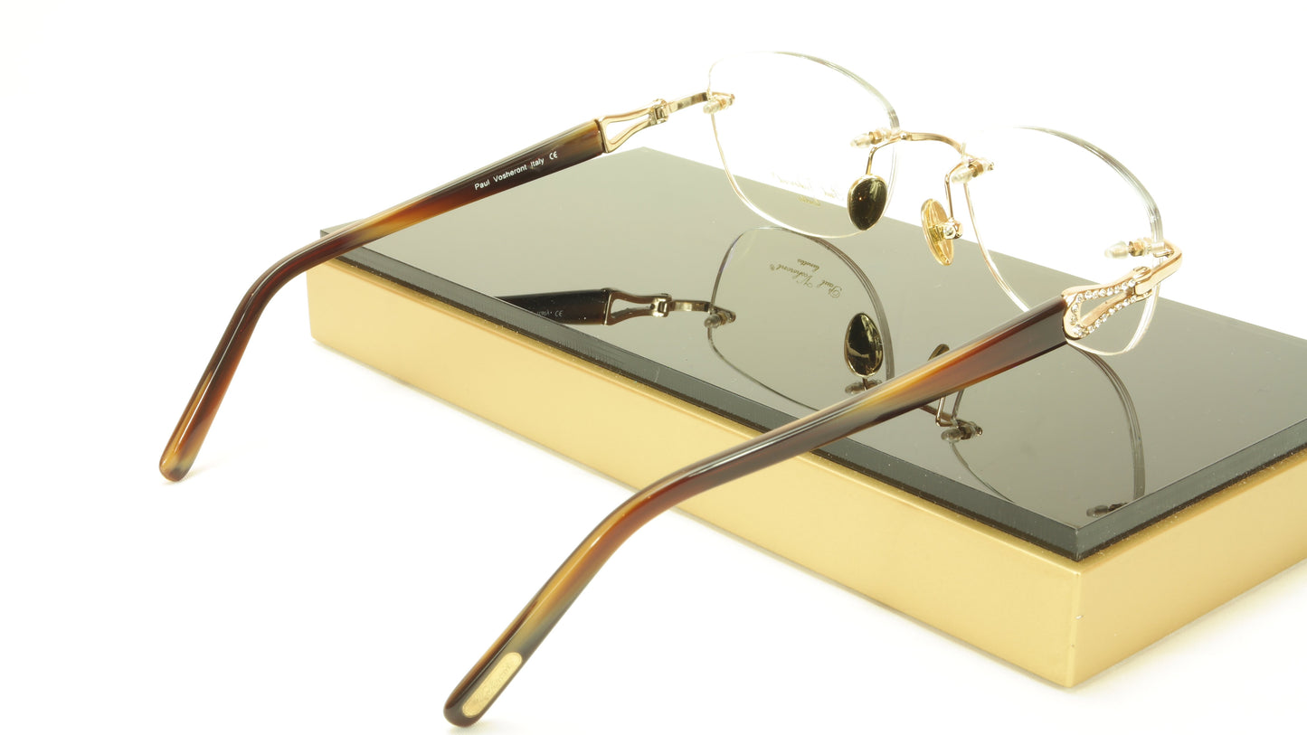 Paul Vosheront PV362 C1 23KT Gold Plated Eyeglasses Frame Italy Made - Frame Bay