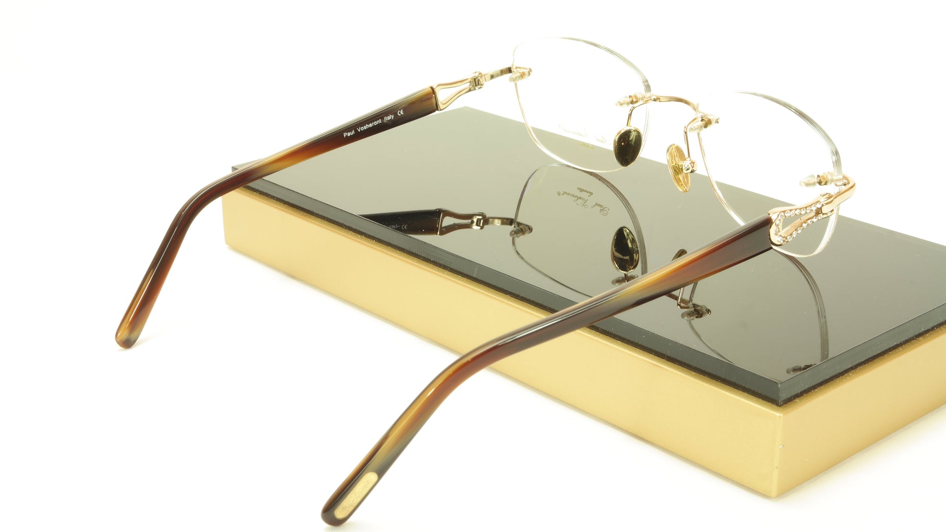 Paul Vosheront PV362 C1 23KT Gold Plated Eyeglasses Frame Italy Made - Frame Bay