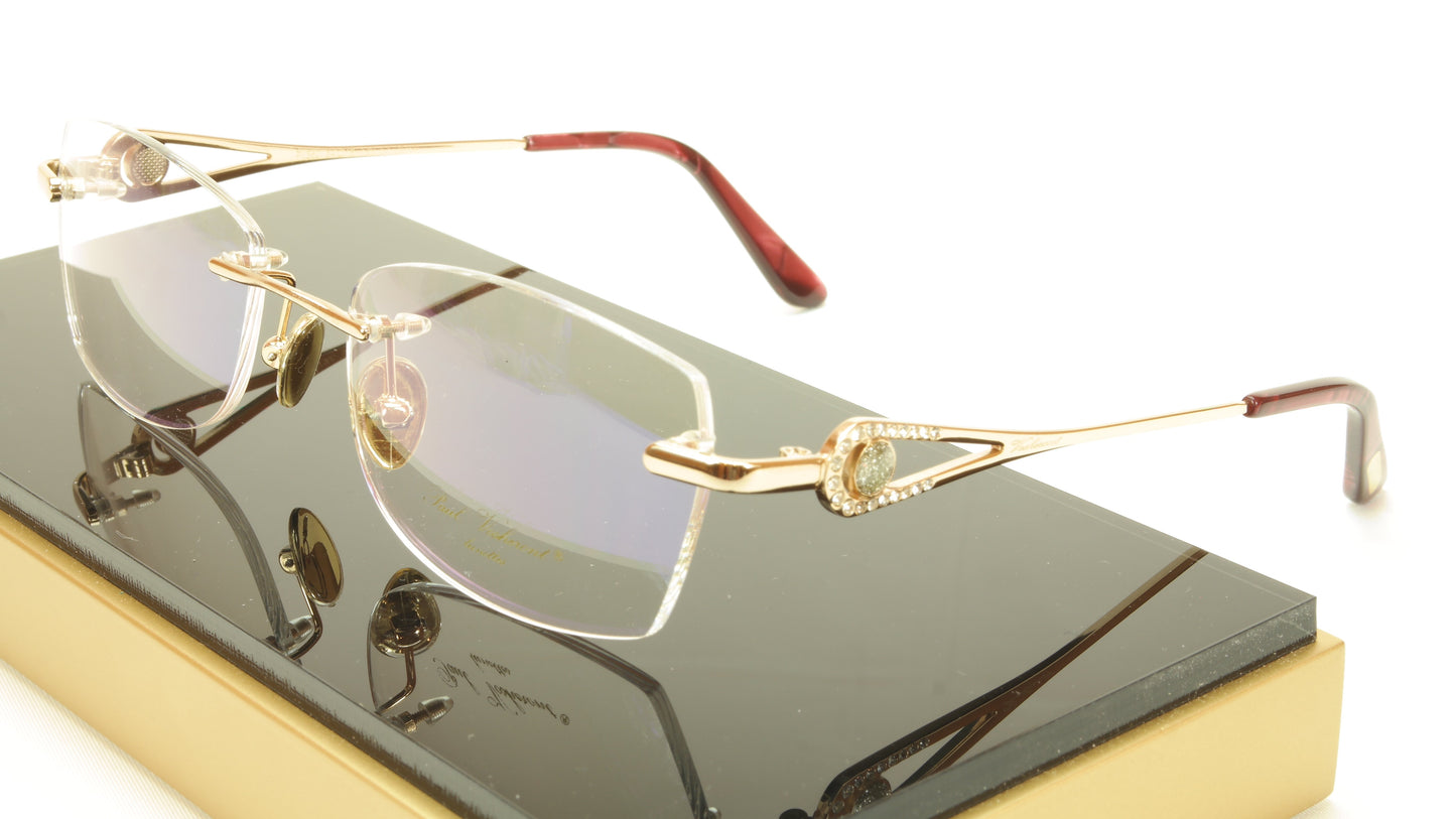 Paul Vosheront PV360 C1 Gold plated Eyeglasses Frame Italy 54-18-135 - Frame Bay