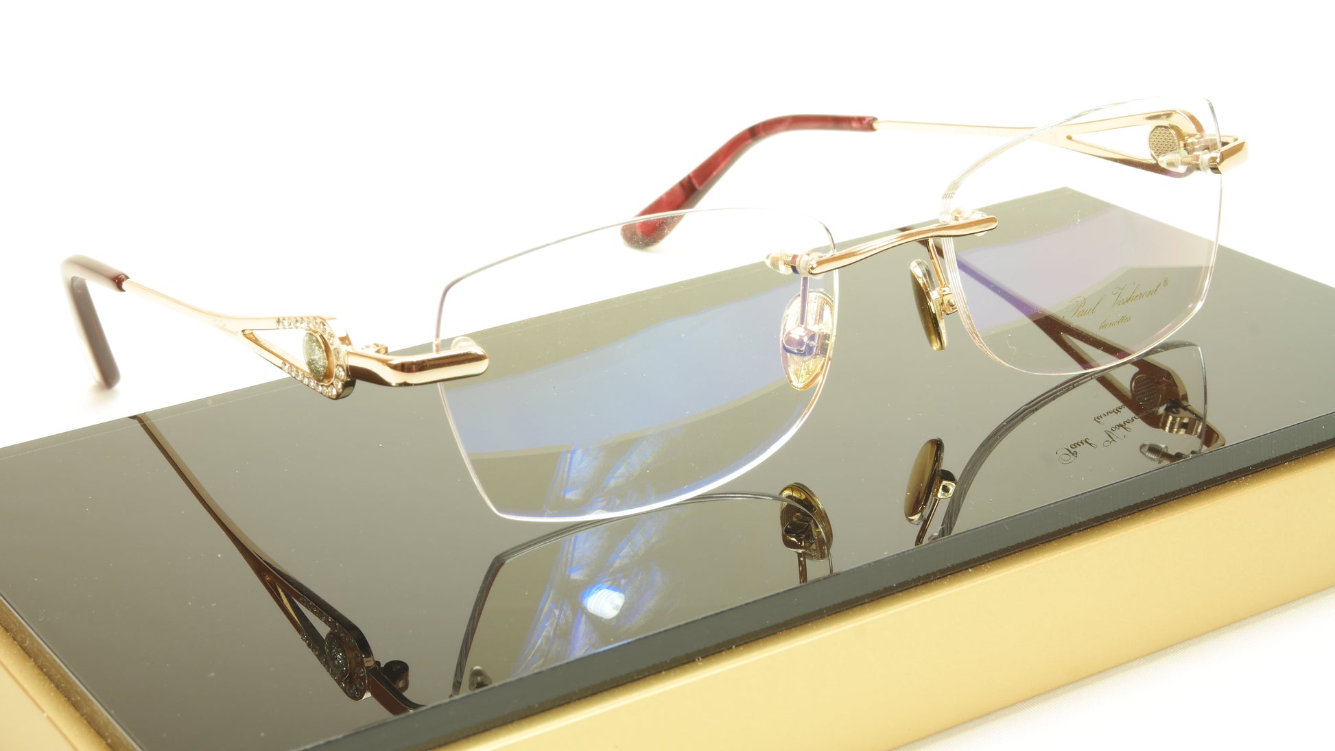 Paul Vosheront PV360 C1 Gold plated Eyeglasses Frame Italy 54-18-135 - Frame Bay
