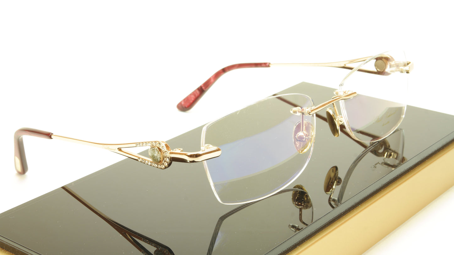 Paul Vosheront PV360 C1 Gold plated Eyeglasses Frame Italy 54-18-135 - Frame Bay