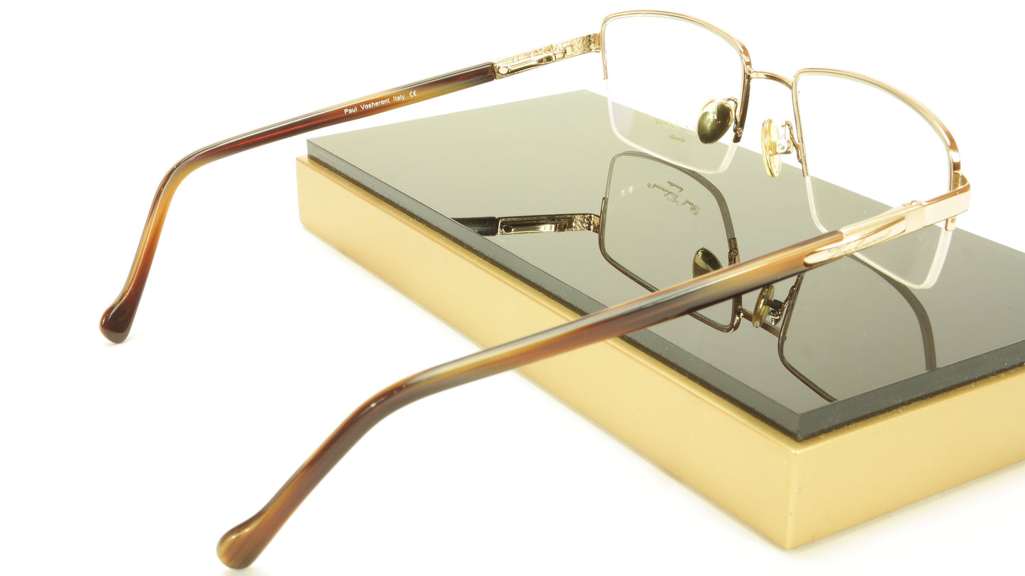 Paul Vosheront PV366 C1 23KT Gold Plated Eyeglasses Frame Italy Made - Frame Bay